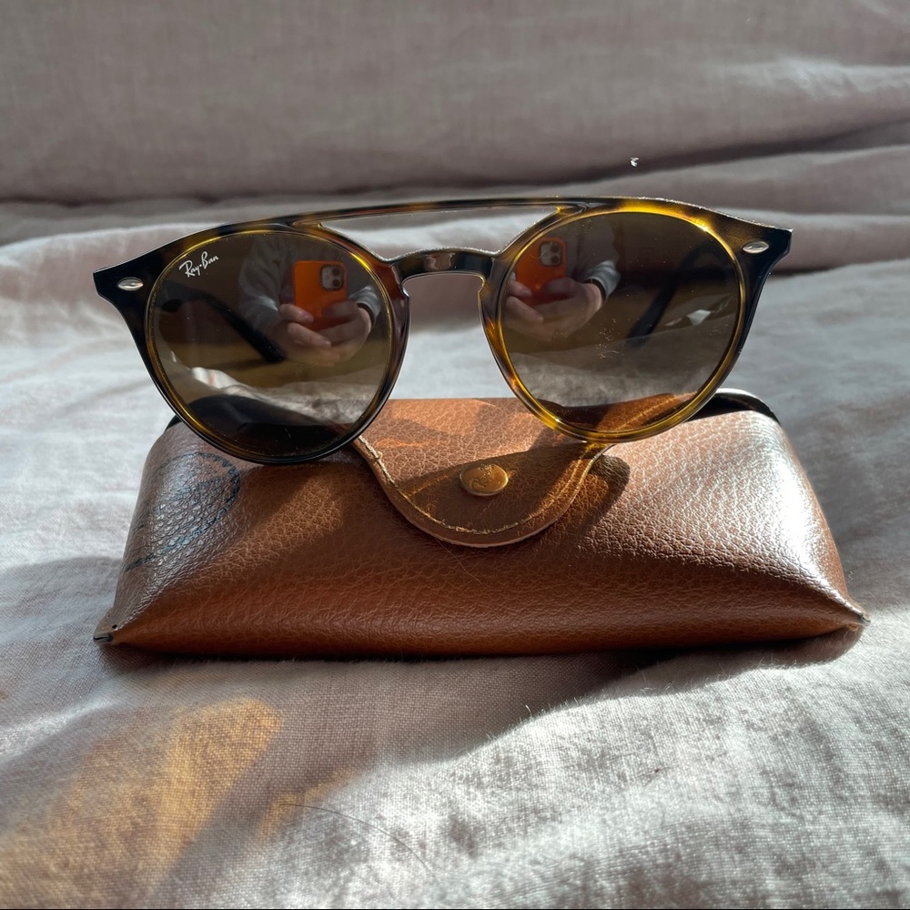 Rare Double Bridge Round Tortoise Ray-Ban